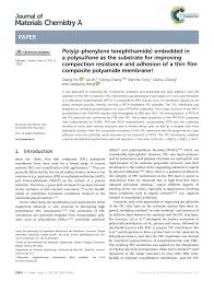 Pdf Poly P Phenylene Terephthamide Embedded In Polysulfone