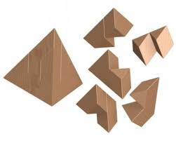 The triangle can be filled any of 24 ways, and once complete the pieces can be used to make a 4x4x4. 110 Wood Puzzle Plans Ideas Wood Puzzles Puzzle Wooden Puzzles
