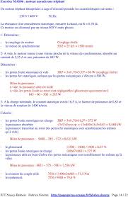 Rotation est nommée fréquence de synchronisme. Exercices Moteur Asynchrone Fabrice Sincere Pagesperso