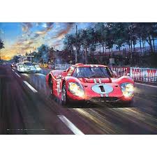Original paintings by artist nicholas watts featuring formula one, le mans and aviation. All American Victory Nicholas Watts Signed By Dan Gurney Limited Edition Print