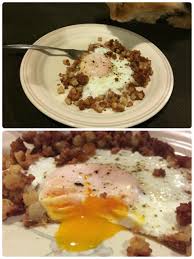 Chop up your corned beef and potatoes, fry with onions, and serve as a side or for breakfast with eggs! Canned Corned Beef Hash With A Medium Runny Fried Egg Shittyfoodporn