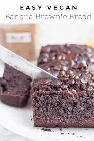 Vegan Banana Brownie Bread Oil-free Gf Recipe Banana Brownies Vegan Dessert Recipes Vegan Banana