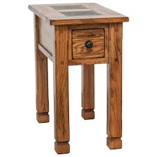 Boasting of intricate styling, the collection offers a splendid, distressed oak finish, to give it a timeless and elegant appeal. Sunny Designs Sedona 2 Rustic Chair Side Table With Slate Accents Fashion Furniture End Tables