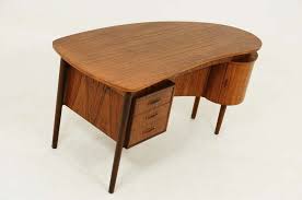 Danish Modern Teak Kidney Shape Writing Desk Kidney Shaped Desk Danish Modern Teak