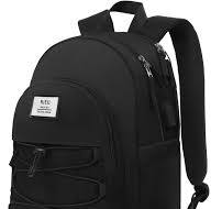 RJEU Schwarzer Schulrucksack für Teenager,15.6in Laptop Rucksack  Ästhetische Büchertasche für Mädchen Junge College Student Travel,Mochila  para ...