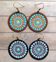 Mandala Earrings Mandala Painting Dot Mandalameditation Etsy Mandala Painting Dot Art Painting Mandala Jewelry