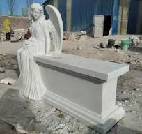 Unique Cemetery Virgin Mary Sculpture Gravestone Headstone Religious  Memorial Natural Stone Marble Tombstone and Monuments Price