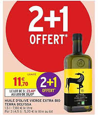 Offre Huile D Olive Vierge Extra Bio Terra Delyssa 2 1 Offert Chez Intermarche