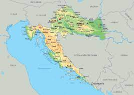Gratis utskrivbare fargeleggingssider for barn og voksne. Kart Kroatia Se Bl A Beliggenhet For Byene Split Dubrovnik Og Zagreb