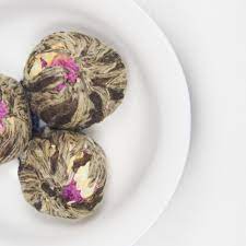 Leaves and flowers tea review. Hand Tied Flowering Tea Blooming Tea Jasmine Flowers Globe Amaranth Chrysanthemum And Green Tea The Chinese Tea Company