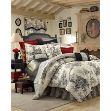 Black And White Toile Bedding King Size Bouvier Duvet By Thomasville At Home Size King In 2020 French Country Bedrooms Home Comforter Sets