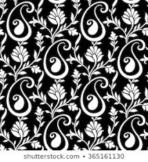 Black And White Paisley Background Seamless Paisley Background Pattern In 2020 Paisley Background Background Patterns Embroidery Neck Designs