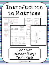 Introduction To Matrices Includes The Following Foldable Activities What Is A Matrix What Are Matrices Math College Algebra Interactive Notebook Activities