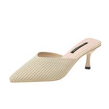 April 27, 2015april 27, 2015 handimania. Women S Clogs Mules Kitten Heel Pointed Toe Minimalism Daily Knit Elastic Fabric Solid Colored Black Khaki Beige 7257525 2021 14 70