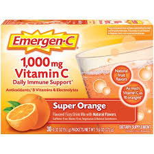 Vitamin c, or ascorbic acid, is a water soluble vitamin and antioxidant that is essential for health. Emergen C Immune Plus Vitamin C Supplement Powder Super Orange 30 Ct Walmart Com Walmart Com