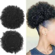 Complete the twists all over the head with special focus on pieces that start at the forehead. Afro Puff Ponytail Drawstring Chignon Hairpiece Short Synthetic Kinky Curly Fake Hair Bun Buy At A Low Prices On Joom E Commerce Platform