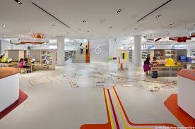 Queens Central Library Children S Library Discovery Center By 1100 Architect Wide Open Space Lines O Childrens Library Library Architecture Showcase Design