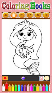 Melalui mewarnai, kreativitas dan imajinasi anak akan semakin berkembang. Mermaid Coloring Book Easy Coloring Book For Android Apk Download