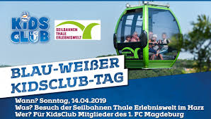 Spiel, spaß & sportliche betätigung spiel, spaß und sportliche betätigung bietet der funpark im bodetal. Blau Weisser Kidsclub Tag In Der Seilbahnen Thale Erlebniswelt 1 Fc Magdeburg