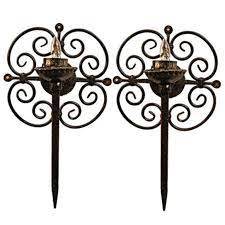 The madrid spanish revival sconces are elegant wall sconces that take inspiration from classic, hacienda style sconces. Moorish Spanish Style Wrought Iron Wall Sconces At 1stdibs