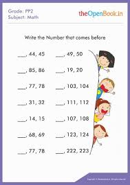 Write The Number That Comes Before Worksheets For Kids Kids Learning Worksheets
