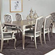 Soft silver metallic finish is finished with a protective coat. Mirrored Dining Table Set Off 65