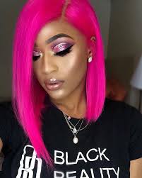 Black And Pink Wig Short Always Love Color Bob Hair On Girls Whole Look Is Gorgeous Eye Shadow Blend The Hairstyle Perfectl Hair And Beard Styles Wig Hairstyles Human Hair Wigs