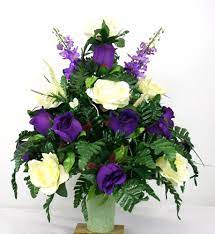 Tutorial for diy floral arrangement for graveside vase. 14 Cemetery Flowers Ideas Cemetery Flowers Flowers Flower Arrangements