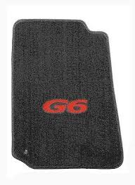 New 2006 2008 Smoke Floor Mats Pontiac G6 4 Door W Embroidered Logo Red Set 4 Floor Mats Embroidered Red