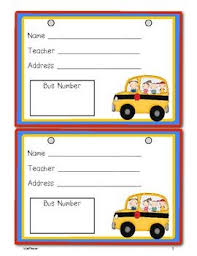 Bus Tags Freebie Bus Tags Preschool Name Tags Preschool Names