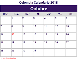 Calendario Octubre 2018 Calendario 2018 Calendario Octubre