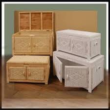 Chasco Designs 4515 1 2 H Open Top 2 Door Trunks In Honey Wicker Storage Trunk Indoor Wicker Furniture Wicker Baskets Storage