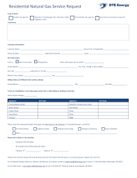 Built on a strong utility base, dte energy's largest operating subsidiaries are dte electric and dte gas. Fillable Online Dte Energy Residential Natural Gas Service Request Fax Email Print Pdffiller