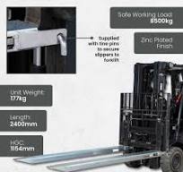 Forklift Extension Slippers / Tines - Zinc Plated