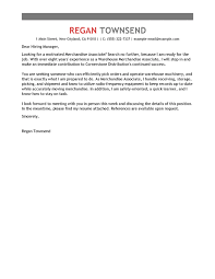 Typically, a cover letter's format is three paragraphs long and includes information like why you are applying for the position, a brief overview of your professional background and what makes you. Professional Merchandise Associate Cover Letter Examples Livecareer