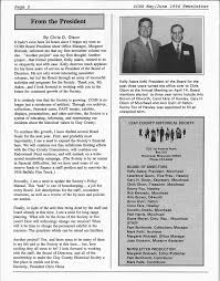 CLAY COUNTY HISTORICAL SOCIETY CCHS Spring Tour set for June 9. Details