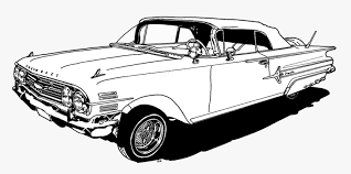Amazon music stream millions of songs: Chevrolet Impala Car Lowrider Coloring Book Lowrider Black And White Hd Png Download Kindpng