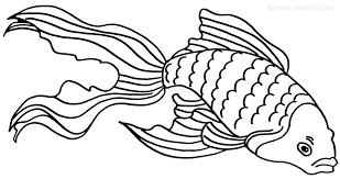 Printable fairy tale goldfish coloring page. Printable Goldfish Coloring Pages For Kids