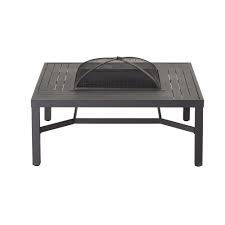 Buy a table and chairs and then add color with interesting pillows and cushions. Hampton Bay 43 50 In Aluminum Fire Pit Table In Black Fta79103n The Home Depot
