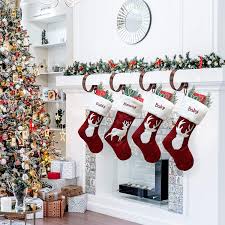 Additionally, you risk damaging your floor, pets, and children by hanging stockings from those traditional fireplace stocking holders that hold barely any weight. Yol 2 Christmas Stockings Lights Garland Holders Mantel Fireplace Black Matte Home Accessories Seasonal Decor Chefhouseresort Com Np