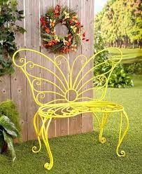 30 beautiful diy settings that give color to the garden and make it more appealing my desired home metal garden benches metal patio furniture garden decor
