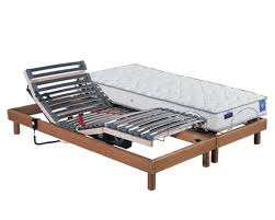 Dénichez un lit place adapté à vos besoins. Lit Electrique Bois Massif Lattes Conforteo Et Matelas Latex Atlantic