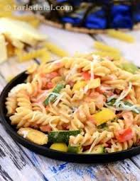 Herbed Fusilli In Pink Sauce Recipe Recipe Pink Sauce Red Sauce Pasta Recipe Veg Pasta Recipes