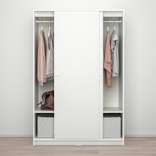 Kleppstad دولاب ملابس مع باب منزلق أبيض 117x176 سم Ikea