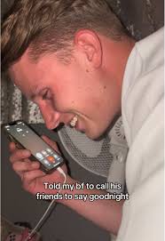 Guys Saying Goodnight to Friend and Mom in Background