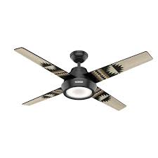 Coming in black finish this fan gives a downtown feel to your home. Hunter 54 Pendleton Matte Black Ceiling Fan W Led Light Kit Remote 9705327 Hsn