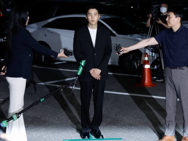 BTS' Suga shows up for police questioning, speaks to K-media