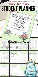 Free Student Binder Planner Printable For 2020 2021 Updated Printables And Inspirations Student Planner Printable Homeschool Student Planner School Planner Printables