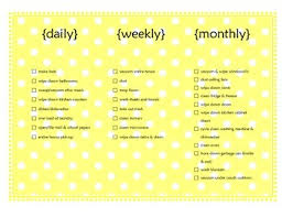 Daily Weekly Monthly Chores Chart