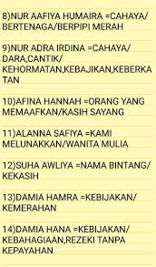 Kumpulan nama bayi perempuan islam huruf a sampai z disini berisi nama bayi islam bermakna baik serta bagus. Viral Muafakat Johor On Twitter Koleksi Gabungan Nama Nama Unik Indah Untuk Anak Perempuan Dalam Islam